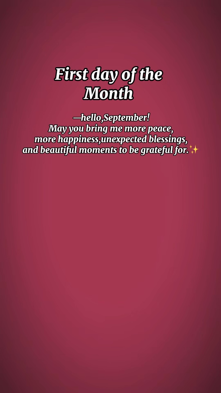 Hello September 
