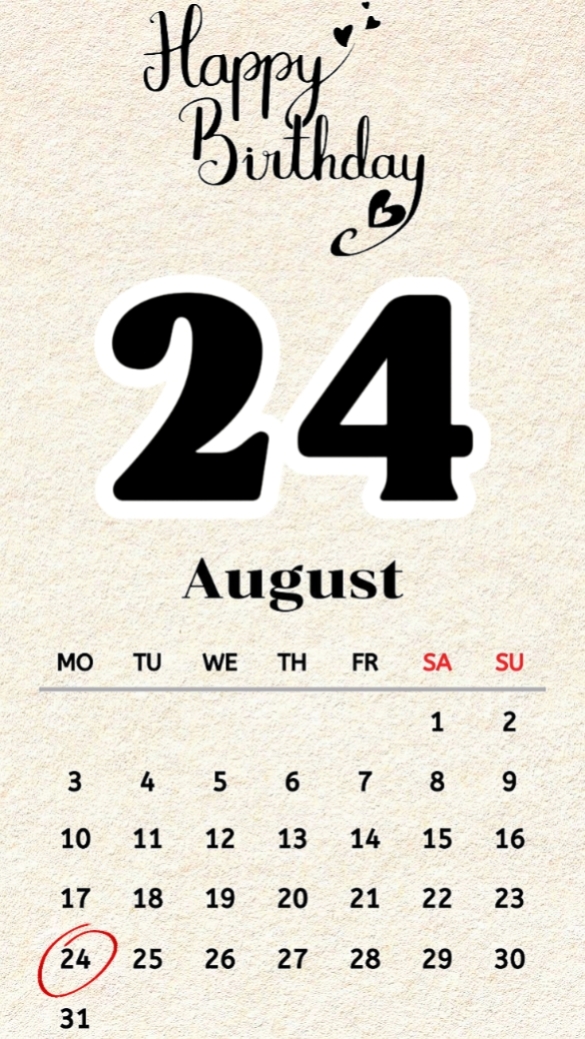 ANNIVERSAIRE 24 AOÛT 