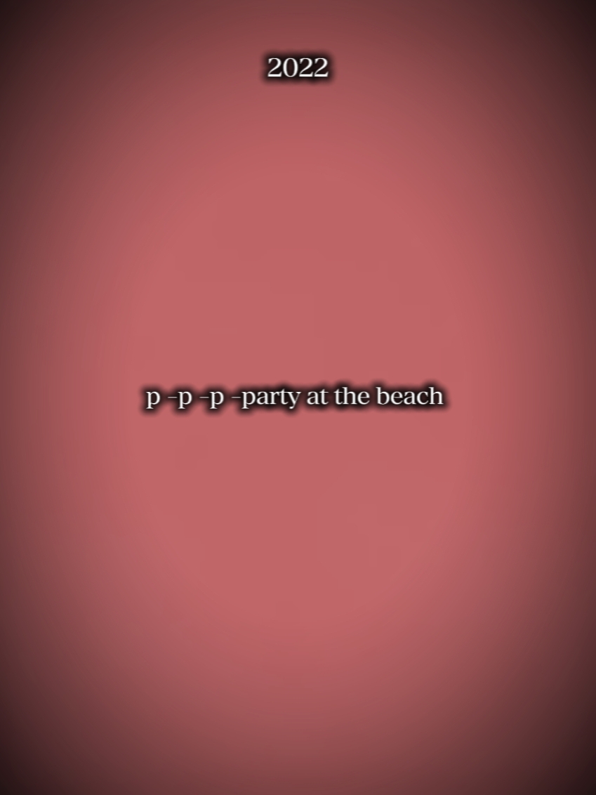 party at the beach?