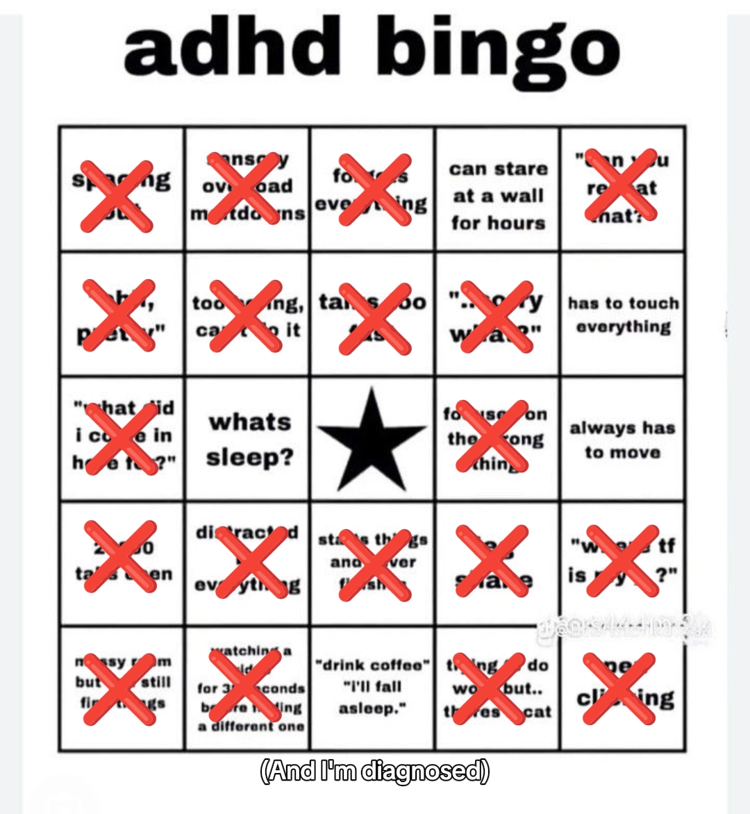 ADHD bingo