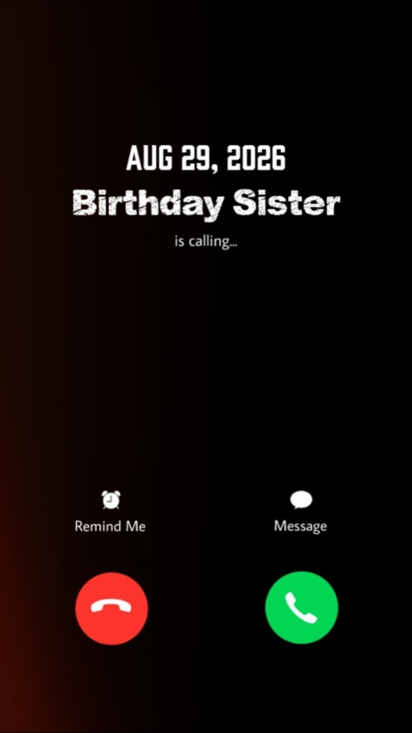 BIRTHDAY SISTER CALL