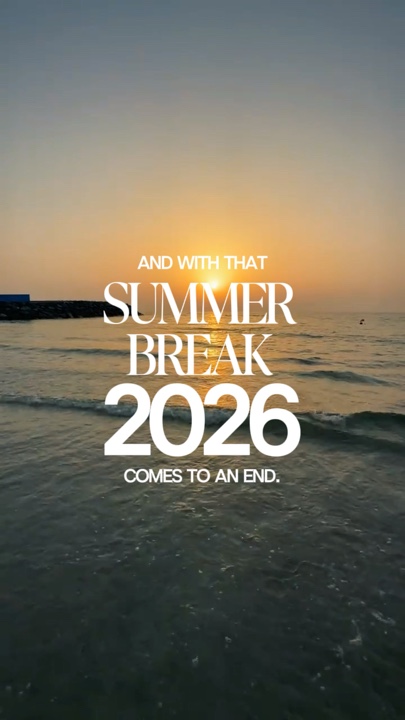 Summer break 2026