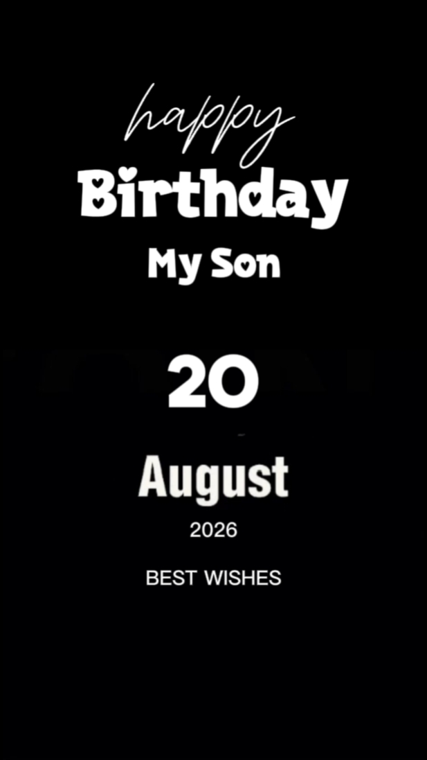 HBD Anakku 20 Agustus
