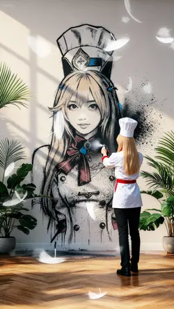 スプレーアート風。画像1枚