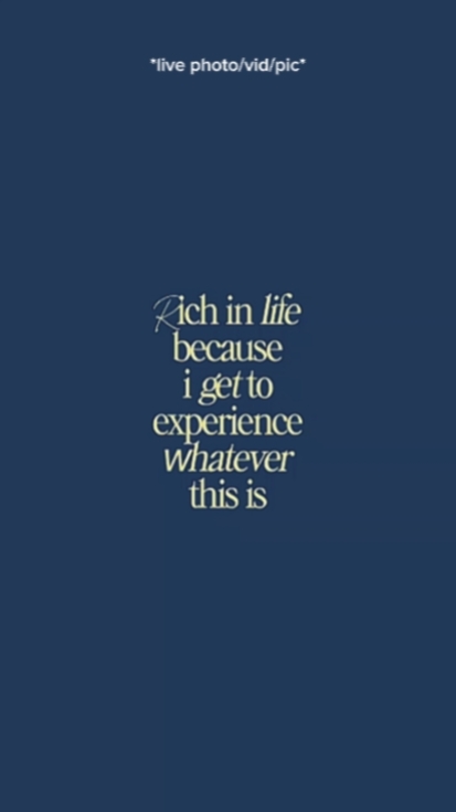 Rich in life