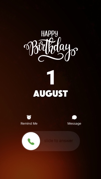 BIRTHDAY 1 AUGUST