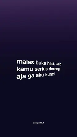 MALES BUKA HATI