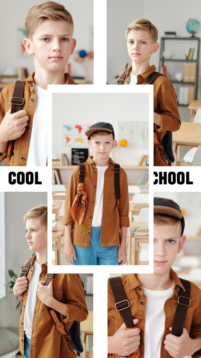 Présentoir de vêtements pour enfants pendant la rentrée scolaire