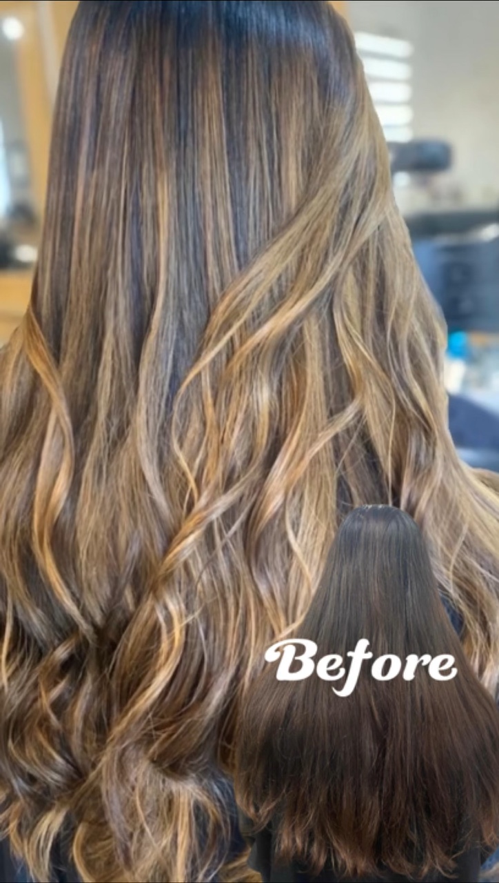 Hair before/after