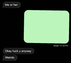 me or her