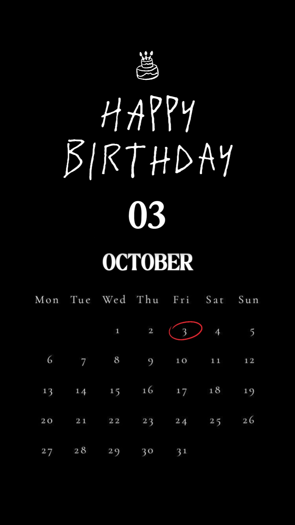 birthday 03 October