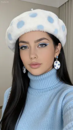 Coqueta en tono azul 