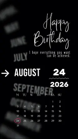 Birthday 24 August