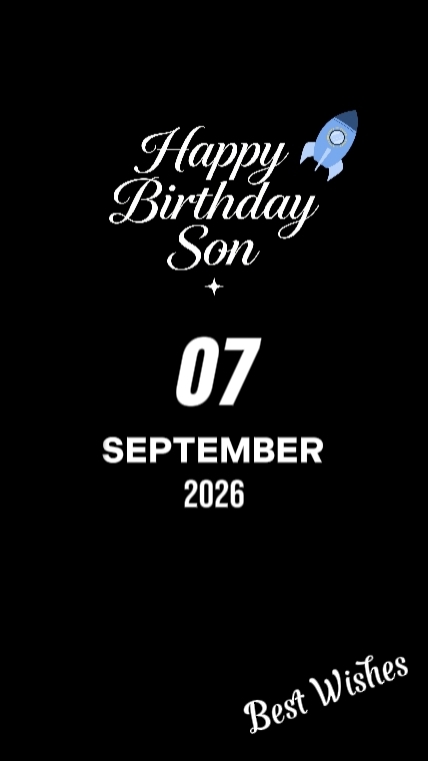 HBD SON 7 SEPTEMBER 