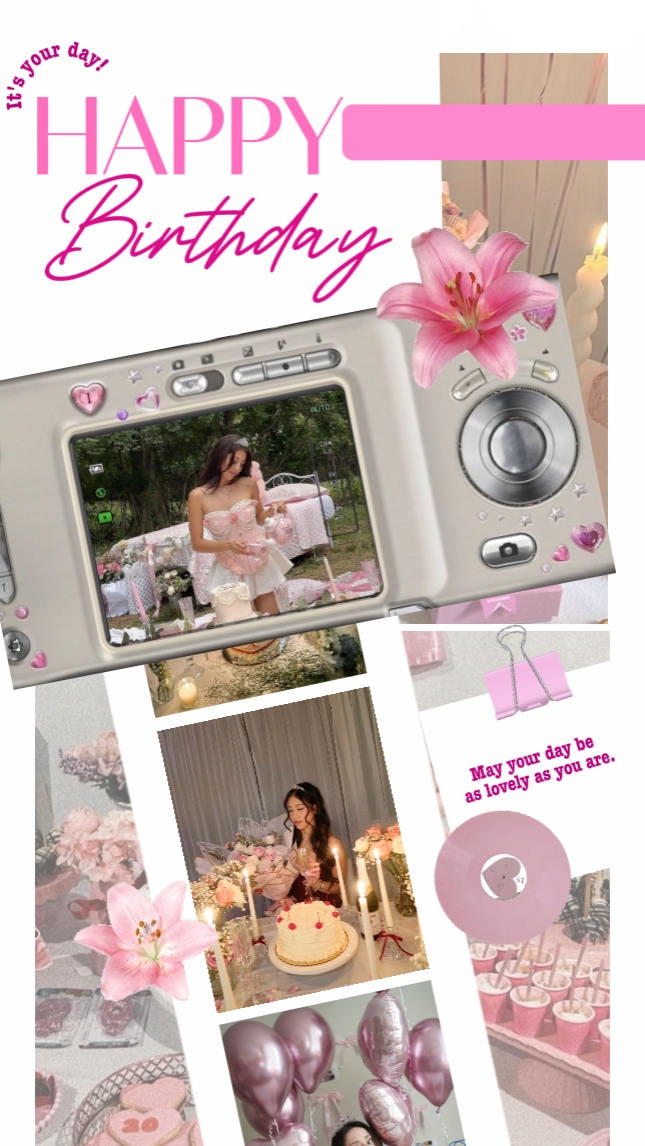 Feliz aniversário rosa