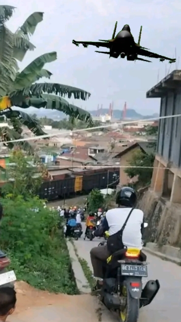 Pesawat jet lewat