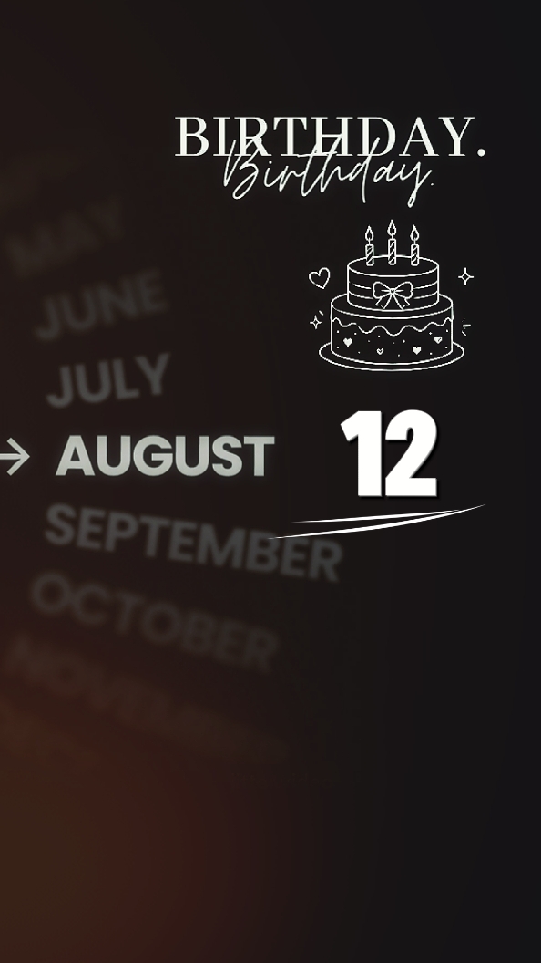 HBD 12 AUGUST 