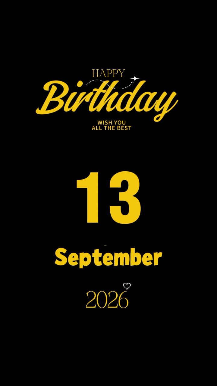 Hbd sept 13,2026