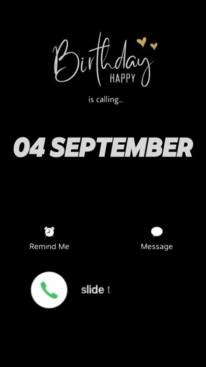 HBD CALL 4 SEPTEMBER