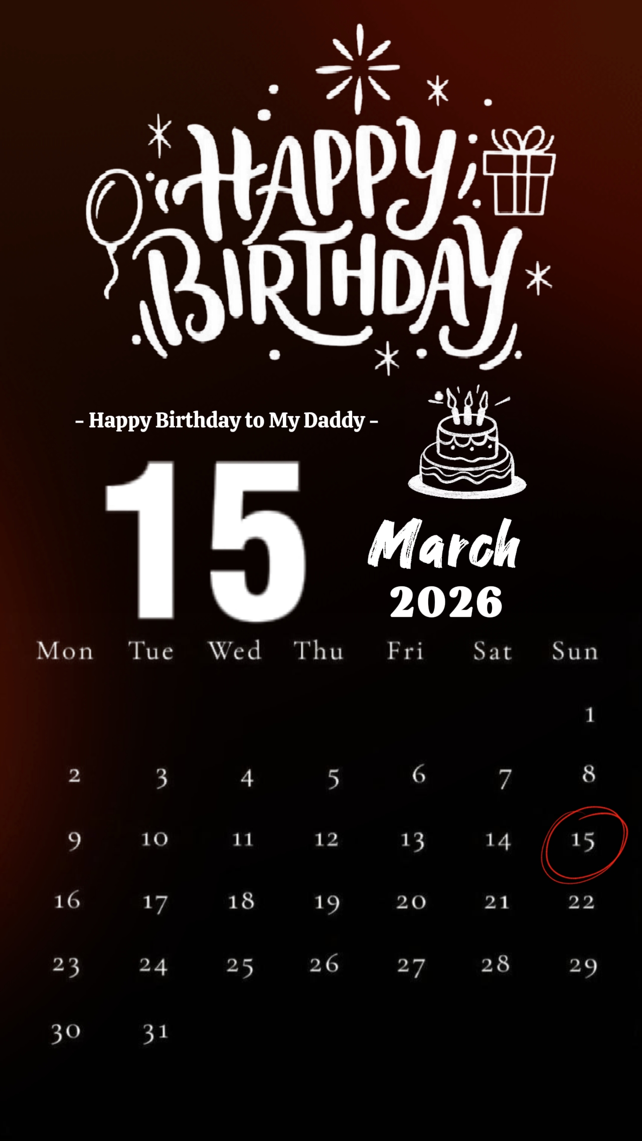 HBD Daddy | 15 March