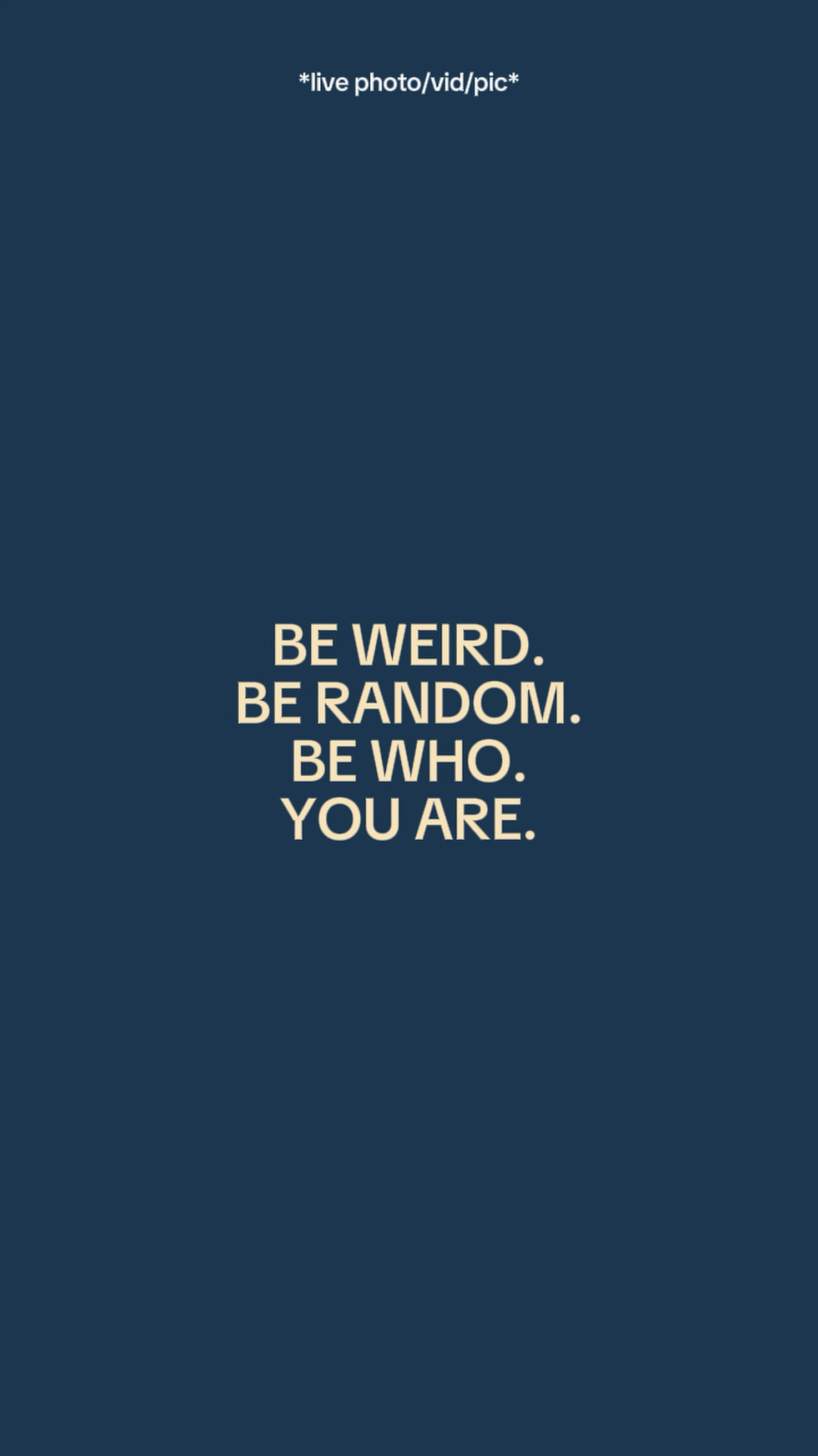 Beweirdberandombewho