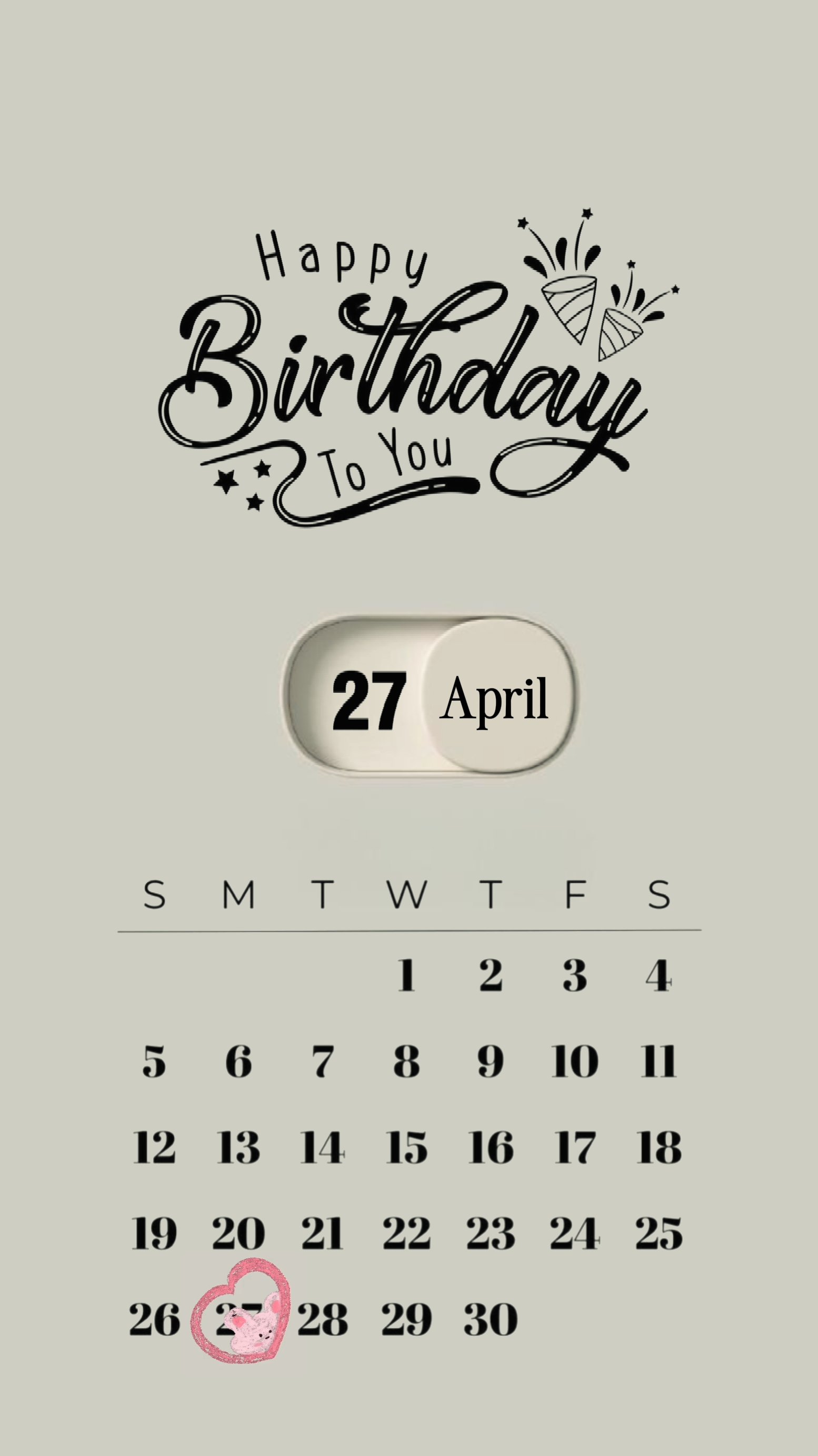 Anniversaire le 27 avril