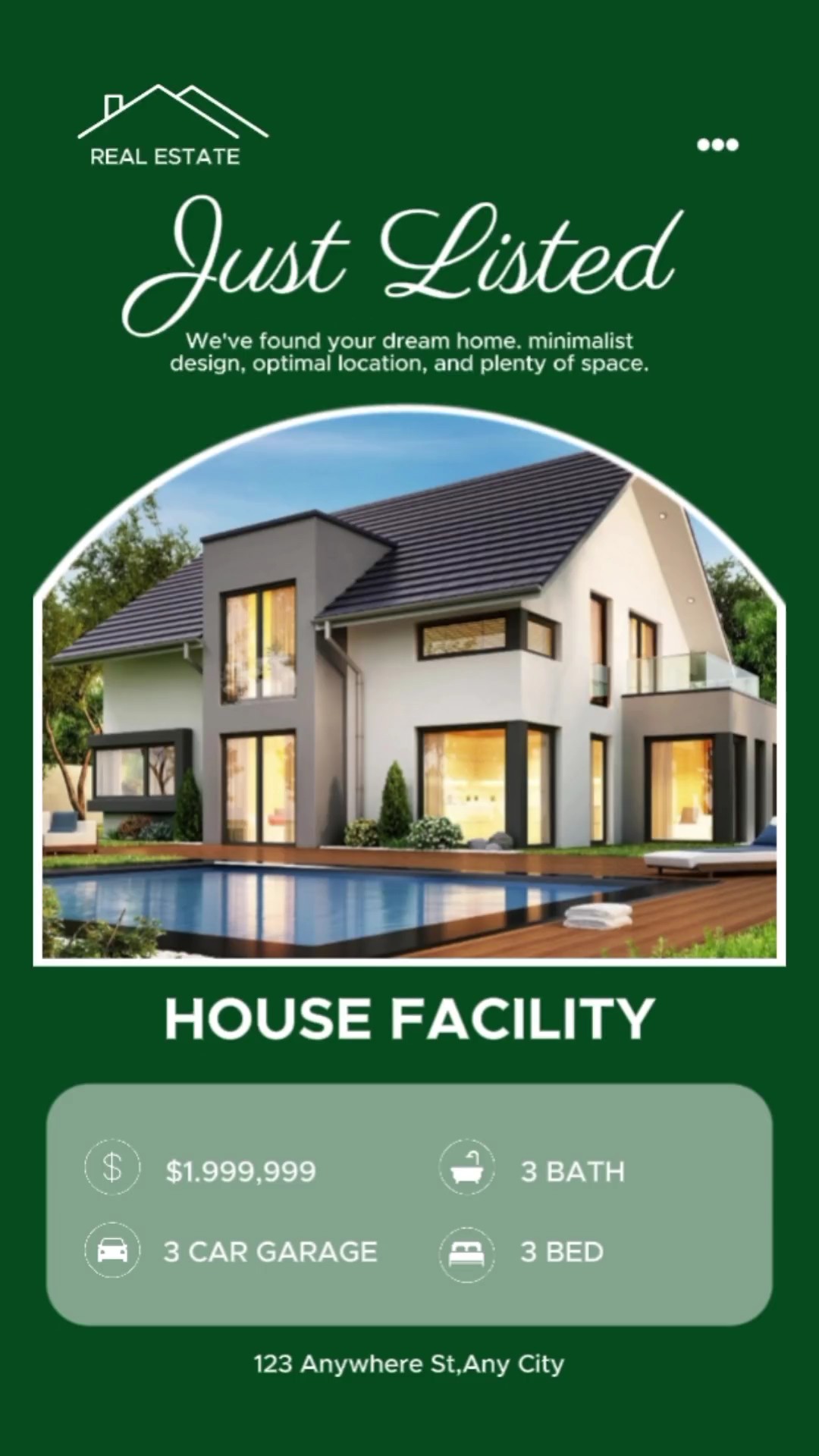 Green Real Estate Acaba De Listar En Estilo Tiktok Moderno Y Minimalista