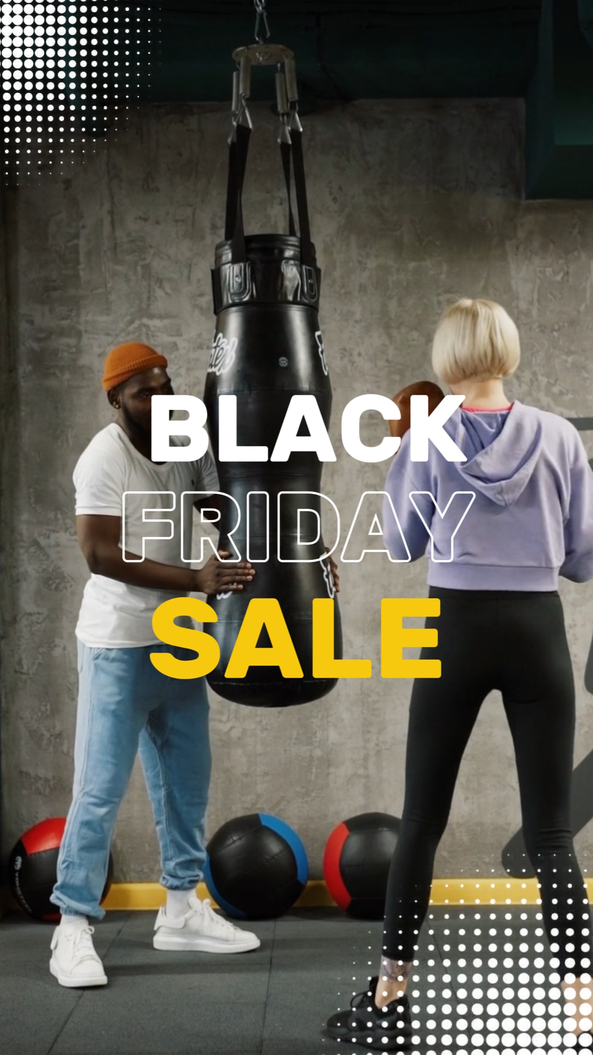 Trend Kara Cuma Spor Fitness Promosyon Reklamları.