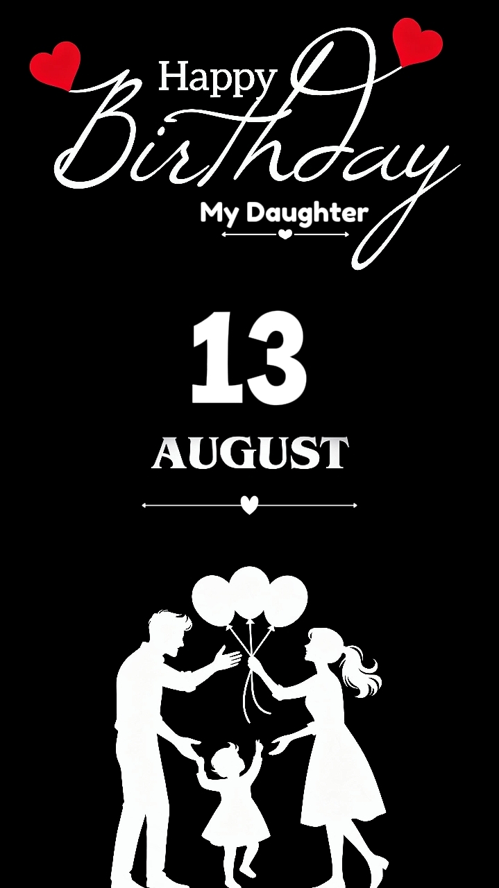 HBD DAUGHTER 13 AUG