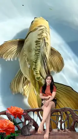 gold fish and my cat