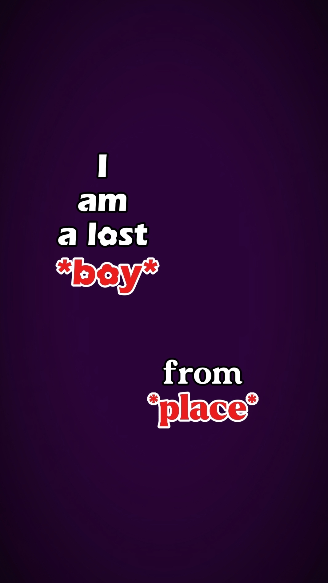 I am a lost boy