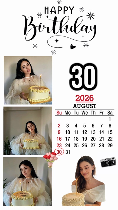Feliz cumpleaños 30 de agosto 