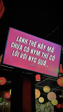 Lạnh thế này mà chưa