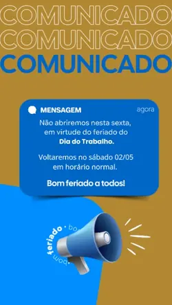 aviso de feriado