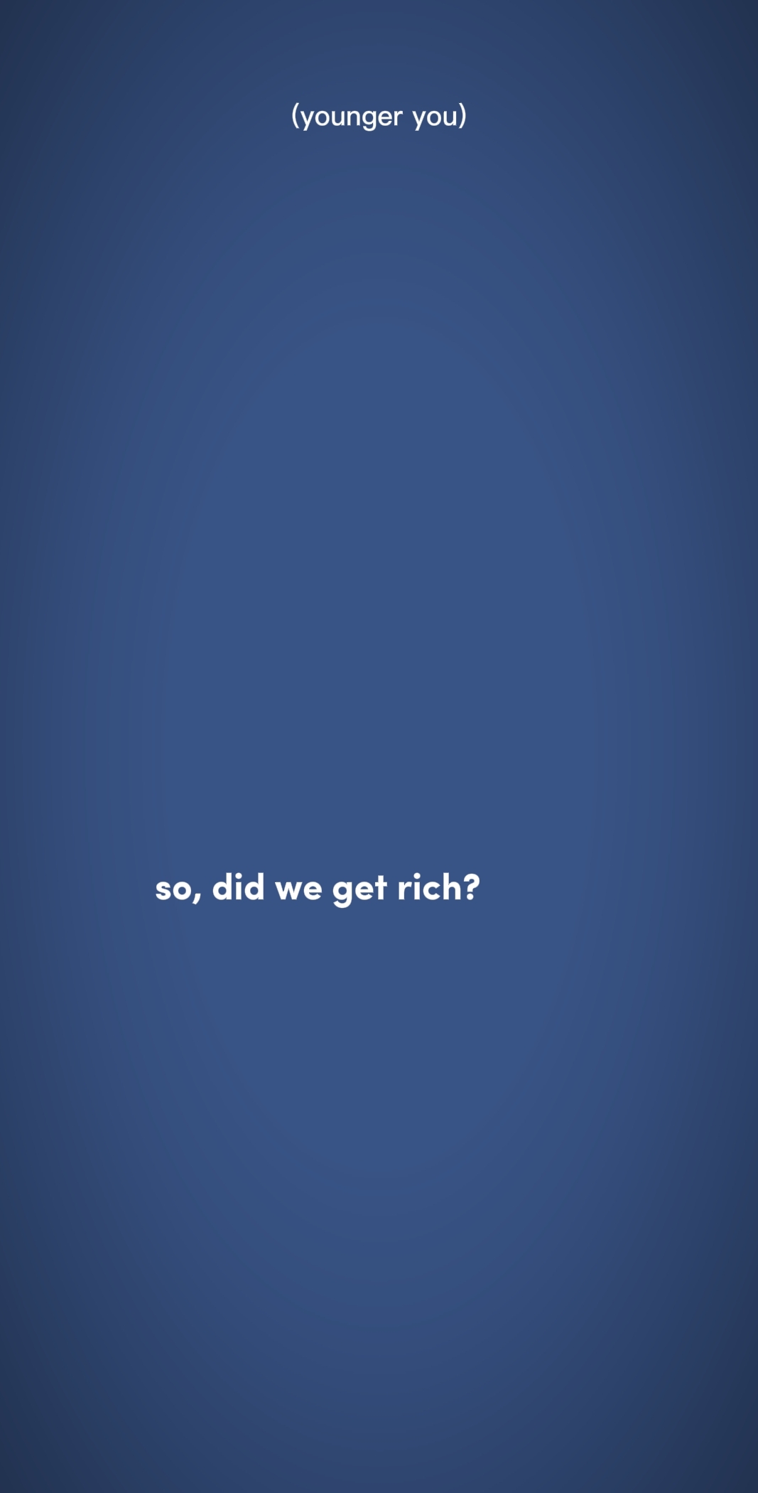 did we get rich?