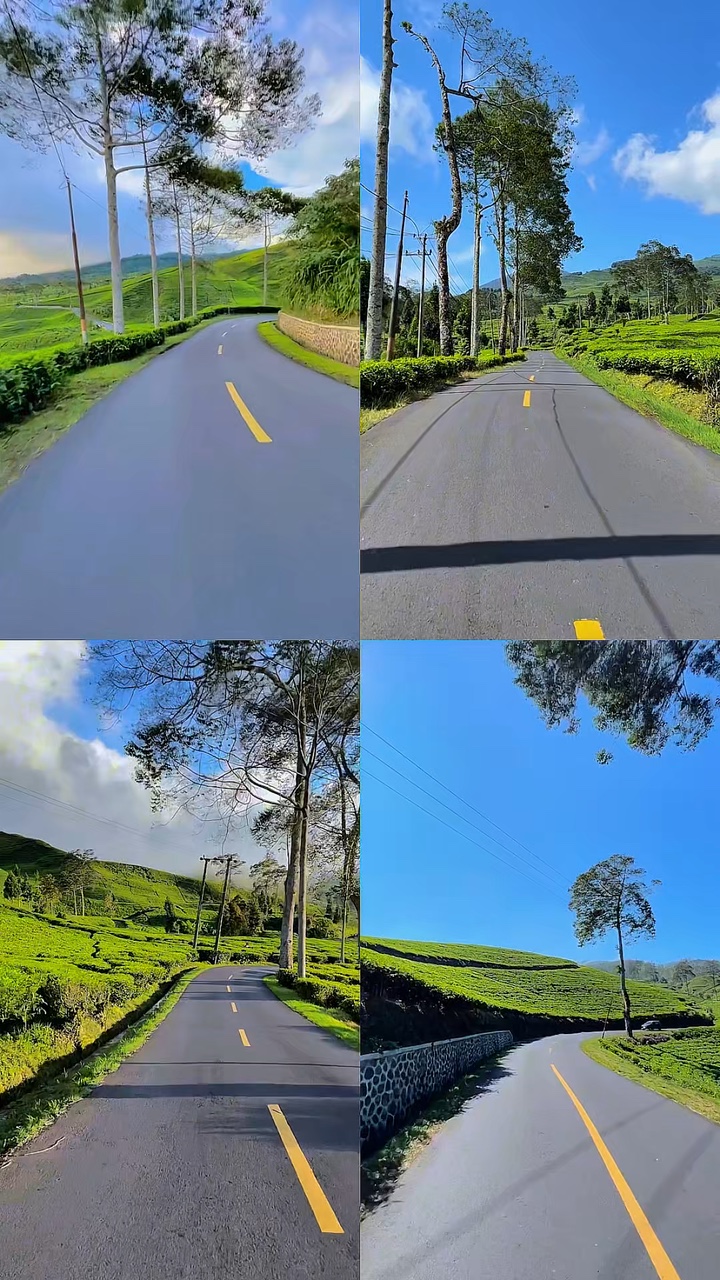 Collage de viaje por carretera 