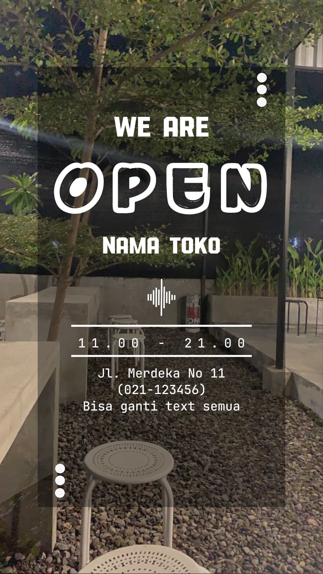 Toko / café aberto