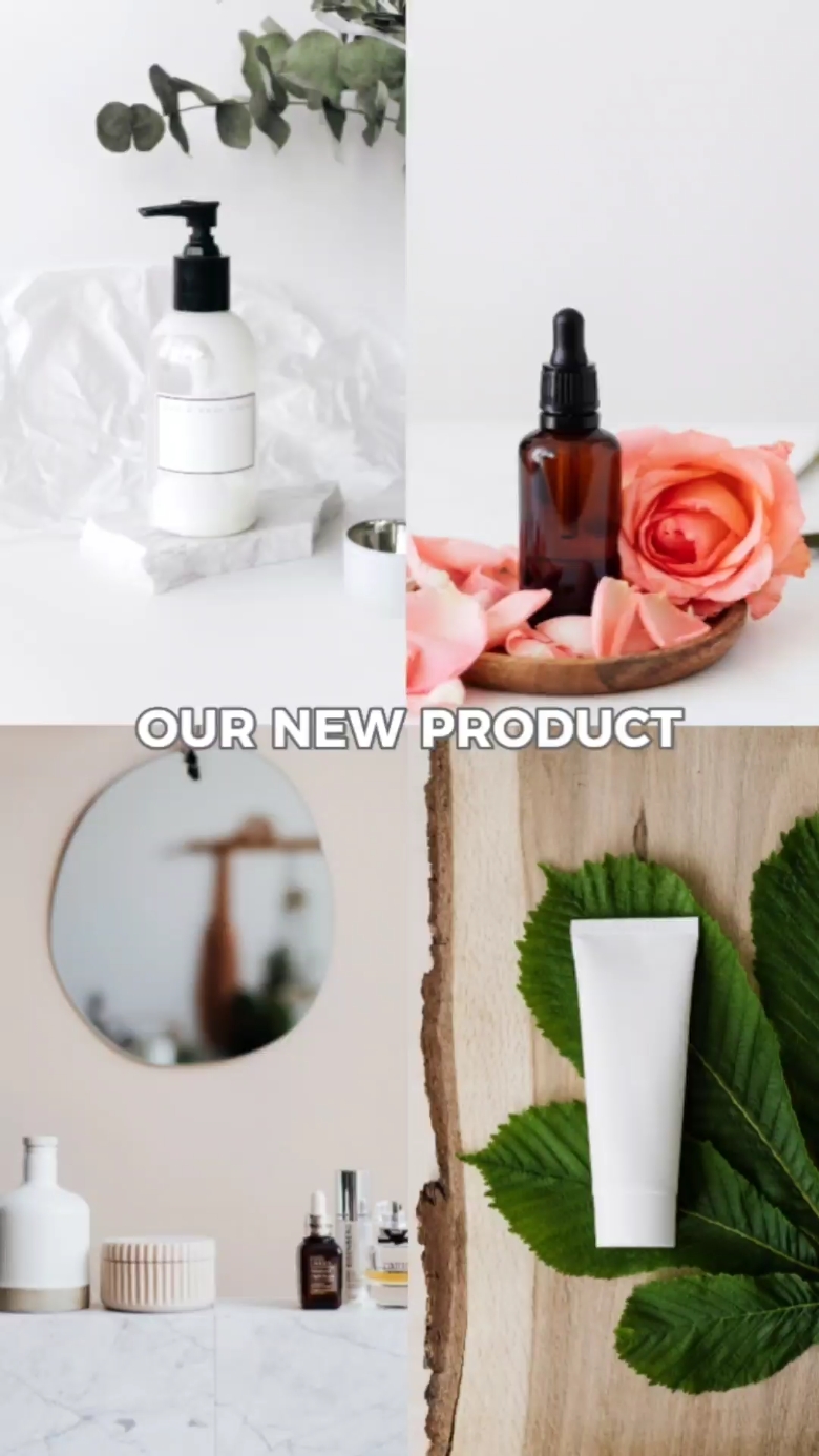 Affichage de produits de beauté style TikTok multi-galeries