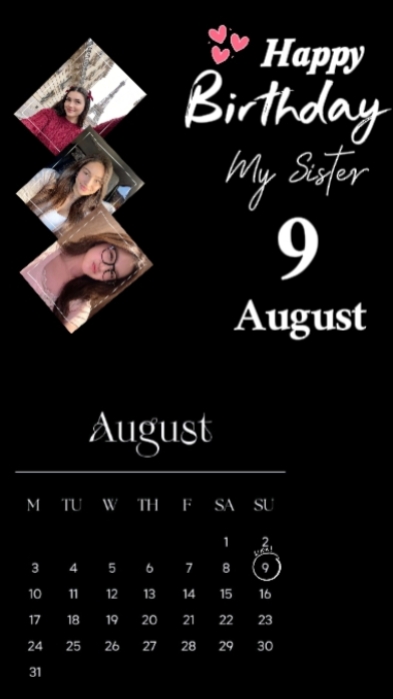 HBD sister 9 August