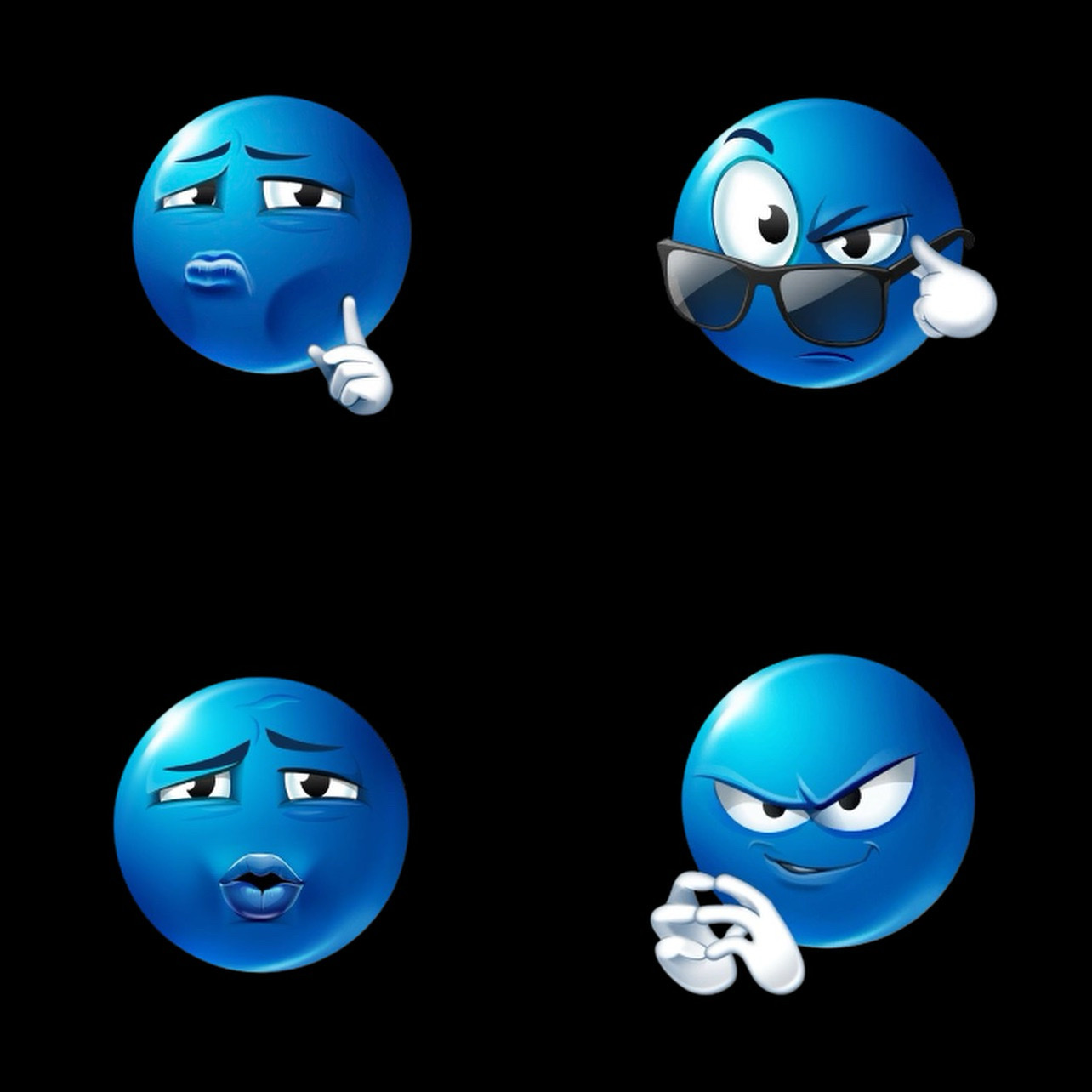 Emoji biru