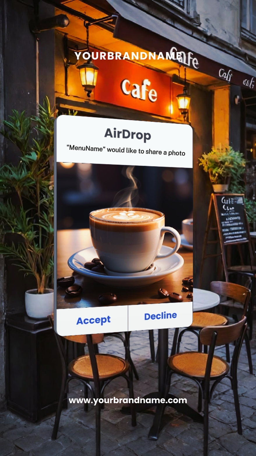 Menú 3D Airdrop Cafe