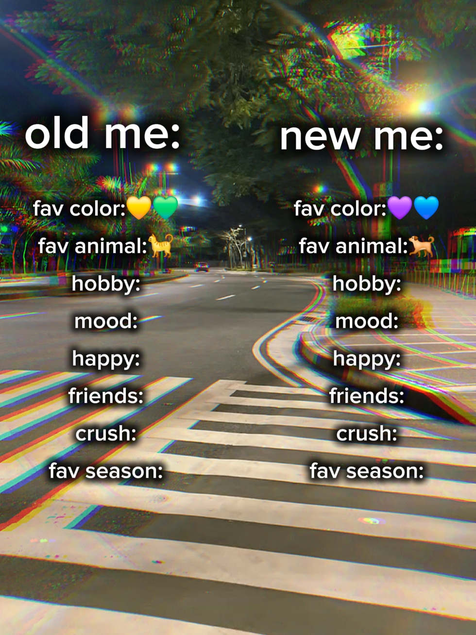 vieux moi vs nouveau moi