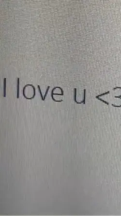 I love you