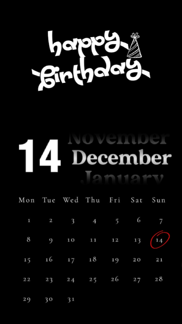 FELIZ CUMPLEAÑOS 14 DE DICIEMBRE 