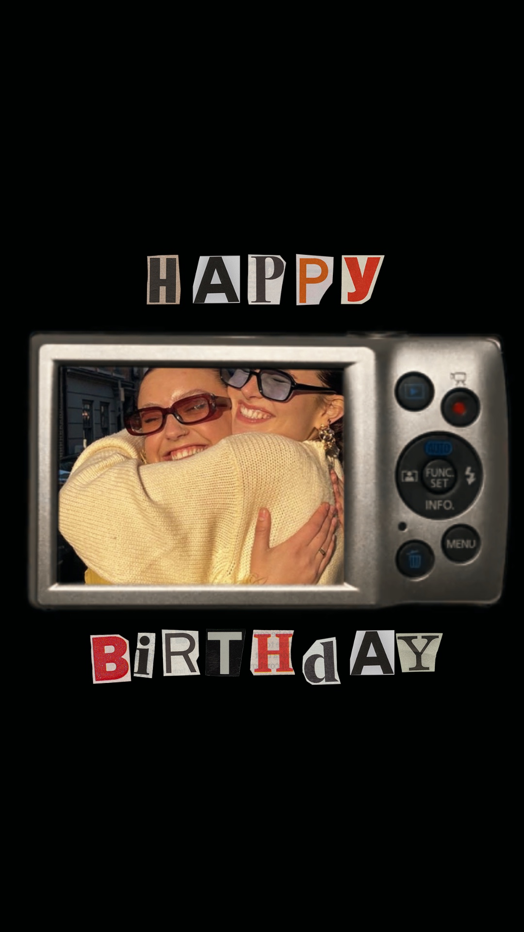Décharge de caméra d'anniversaire