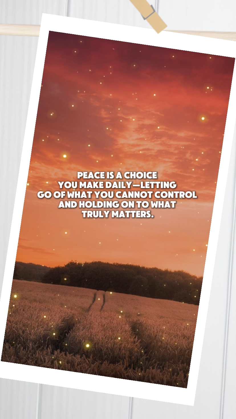 PEACE IS A CHOICE