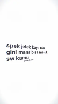 spek jelek kaya aku