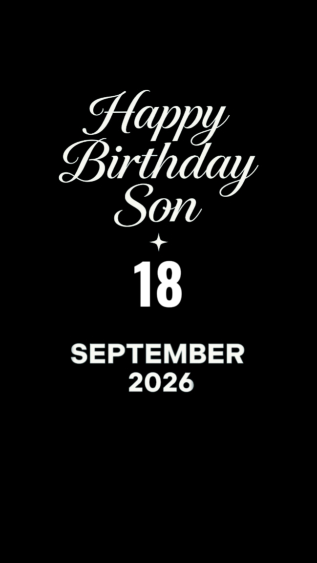 Feliz cumpleaños a mi hijo 18 de septiembre