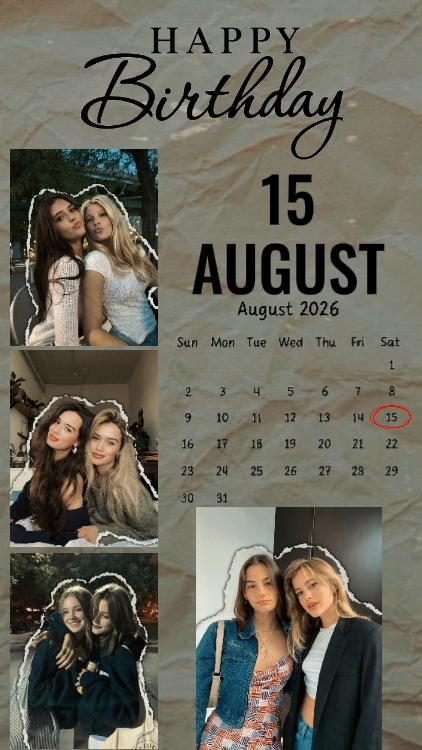 BIRTHDAY 15 AUGUST 