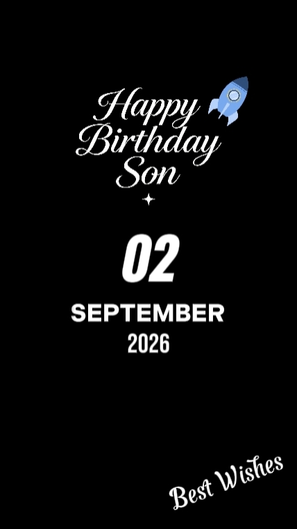 BDAY SON 2 SEPTEMBER